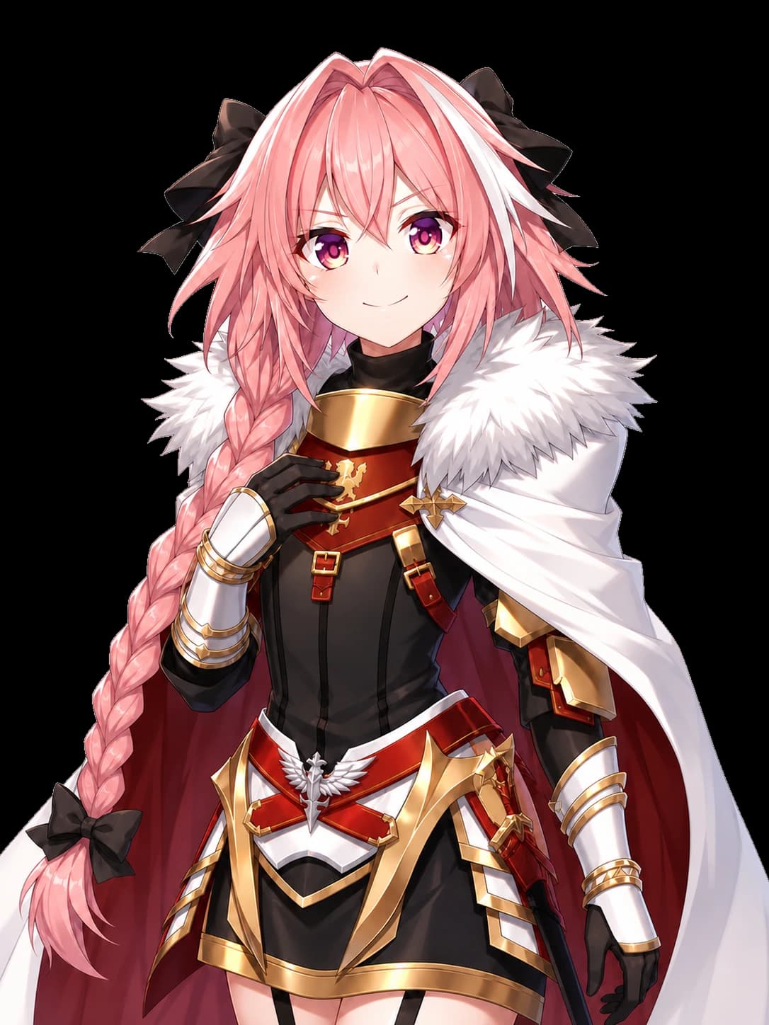 Astolfo, waiting with a gentle smile